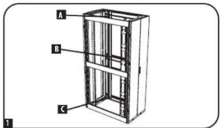 Tripp Lite SmartRack SR42UWSP1 - Регулировка монтажных и кабельных направляющих - 1