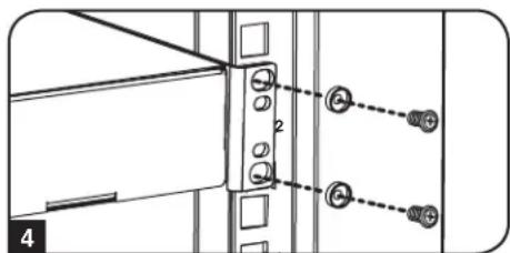 Technical diagram showing a door panel with labeled components and connection points, including a numbered section view.