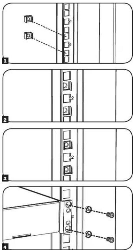 Tripp Lite SmartRack SRW12USDPG - Para Retirar las Tuercas de Fijación, Invierta los Pasos 1-3 - 1