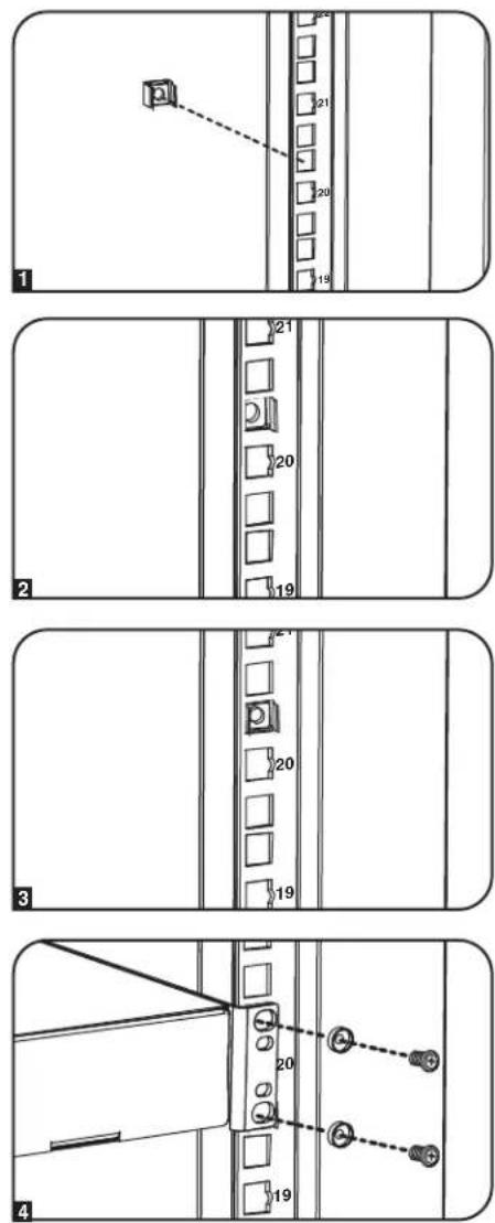 Tripp Lite SmartRack SR14UBDP - To Remove Cage Nuts, Reverse Steps 1-3 - 1