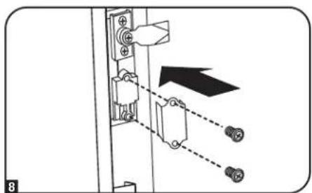Diagram showing mechanical assembly with labeled components and directional arrow indicating motion or force