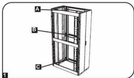 Tripp Lite SmartRack SR42UBDP48 - Ajustement des profilés de montage et des profilés pour les chemins de cables - 1