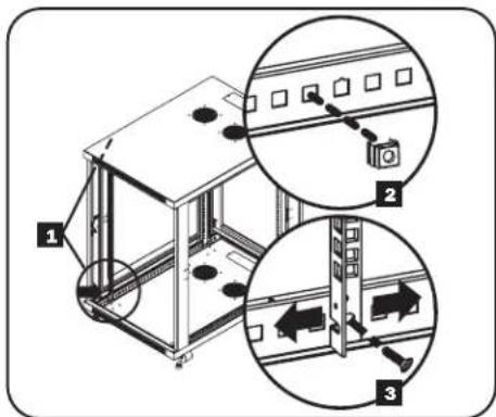 Tripp Lite SmartRack SR24UB - Adjusting Mounting Rail Depth - 1