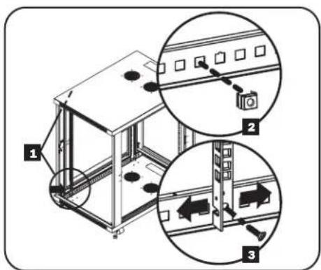 Tripp Lite SmartRack SR24UB - Ajuste de la profundidad del riel de montaje - 2