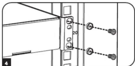 Tripp Lite SmartRack SR24UB - Instalación o extracción de las tuercas de jaula - 4