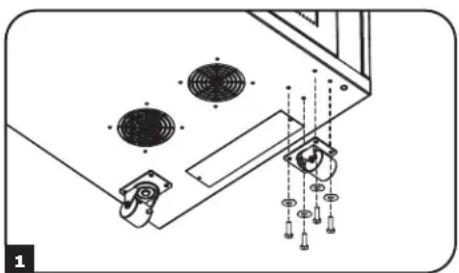 Tripp Lite SmartRack SR24UB - Installation des vérins de calage - 1