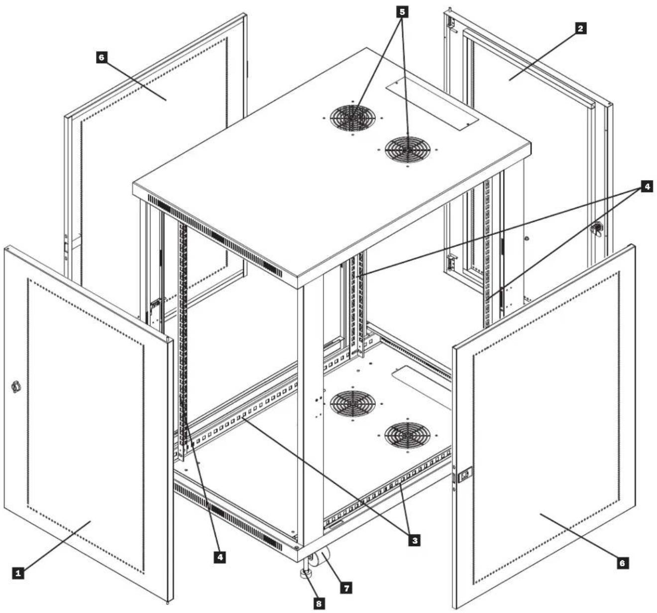 Tripp Lite SmartRack SR24UB - Identificacion de las caractéristicas - 1