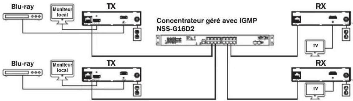 Tripp Lite B160202HDSI - Installation point à multipoint – Commutateur géré avec IGMP - 3