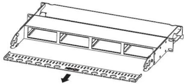 Tripp Lite N48412LC - Installation du support de gestion des câbles : - 1