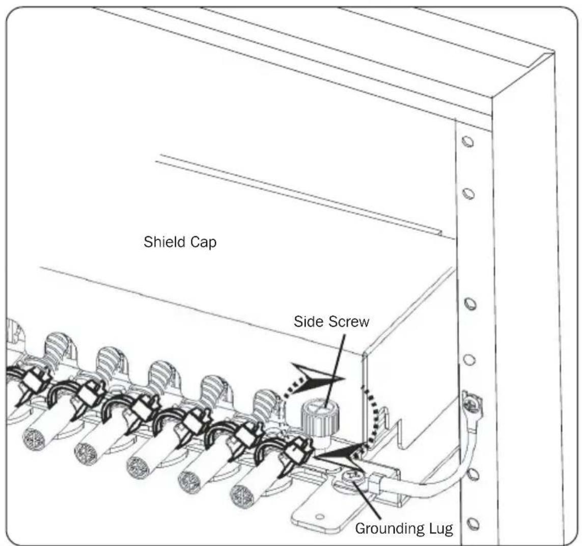 Tripp Lite N2520246ASH - Tighten the shield cap with 2 side screws. - 1
