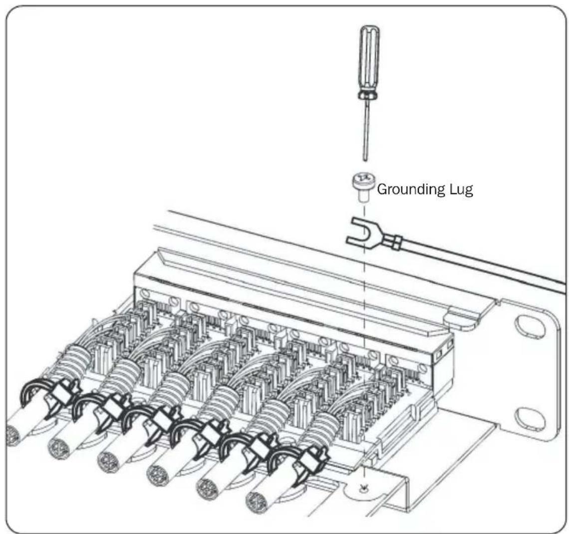 Tripp Lite N2520246ASH - Tighten the grounding lug with a screw. - 1
