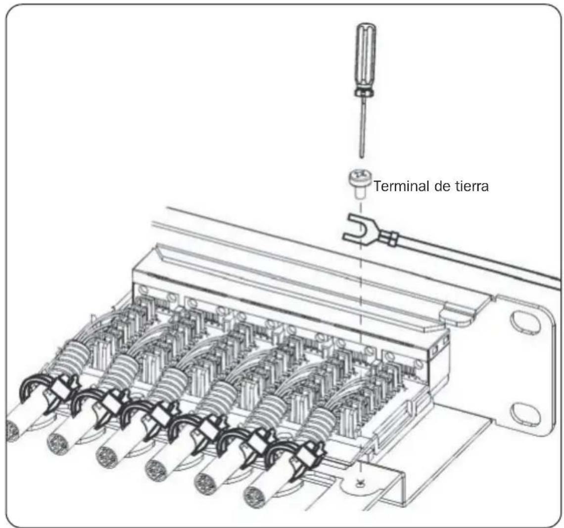 Tripp Lite N2520246ASH - Apriete la terminal de connexion a tierra con un tornillo. - 1