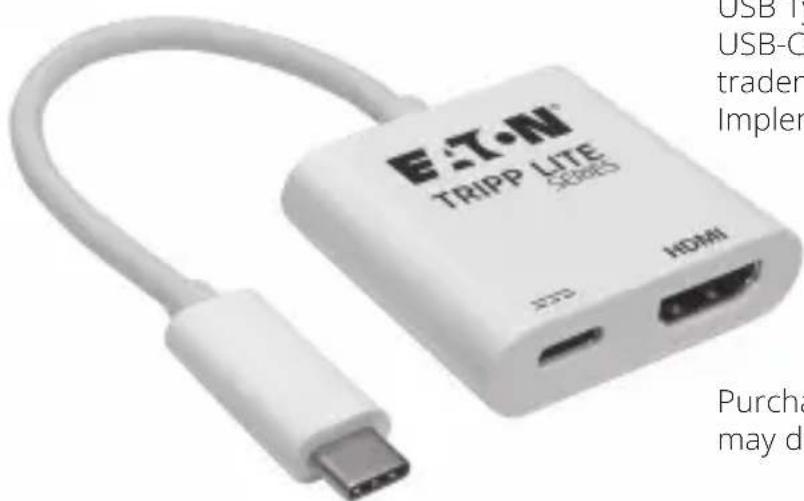 Tripp Lite U44406NH4K6WC - USB 3.2 Gen 1 USB-C to 4K HDMI Adapter with PD Charging - 1