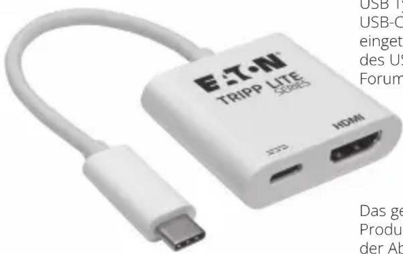 Tripp Lite U44406NH4K6WC - USB 3.2 Gen 1 USB-C auf 4 K HDMI-Adapter mit PD-Aufladung - 1