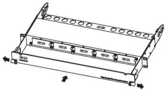 Tripp Lite N48201U - Installation du support de blindage du panneau - 1