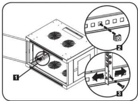 Tripp Lite SmartRack SRW6UWG - Advertencia: No intenteaabstar los rieles,mIJtras el equipo está instalado enel gabinete.No intenteusarlosrielessin los tornillos instalados.(2porriel.) - 1