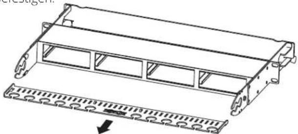 Tripp Lite N48412M24 - Installieren der Kabelmanagement-Halterung: - 1