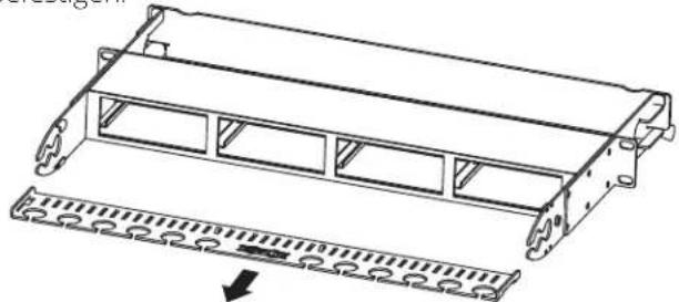 Tripp Lite N4843M8LC12 - Installieren der Kabelmanagement-Halterung: - 1