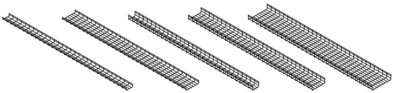 Tripp Lite SmartRack SRWB12410STR6 - Tablettes à câbles pour panier métallique - 1