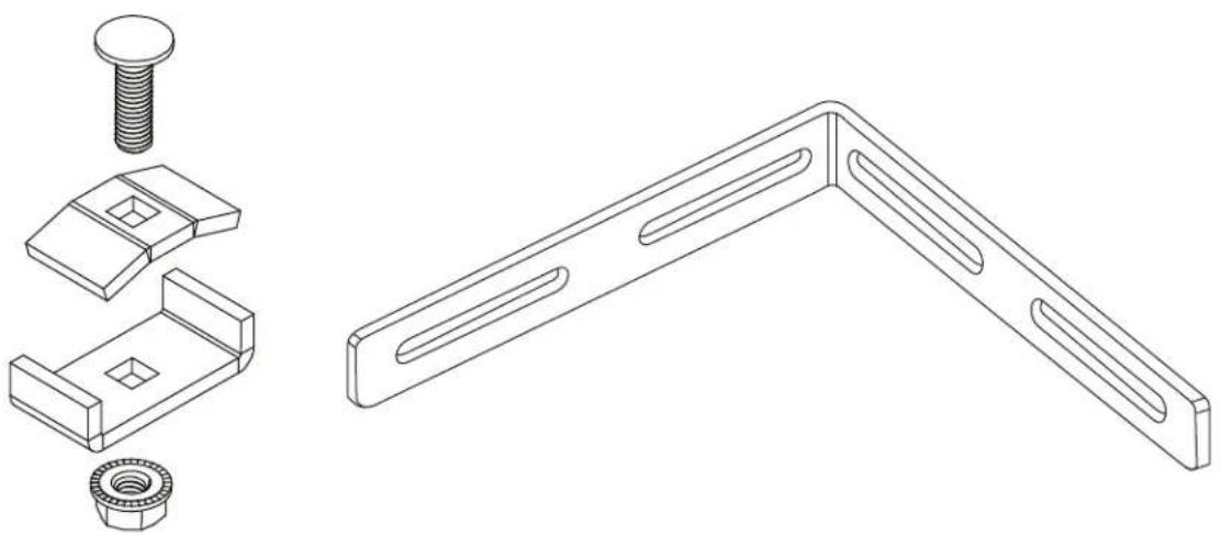 Tripp Lite SmartRack SRWBLCPLR - Trousse de connecteur en l pour tablette à câbles pour panier métallique SRWB - 1