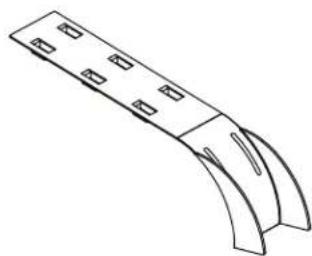 Tripp Lite SmartRack SRWBDROP - Agrafe de sortie de câble pour tablettes à câbles pour panier métallique SRWB - 2