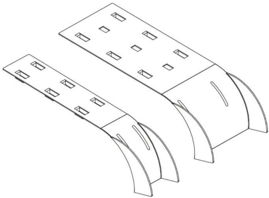 Tripp Lite SmartRack SRWBDROP - Agrafe de sortie de câble pour tablettes à câbles pour panier métallique SRWB - 1