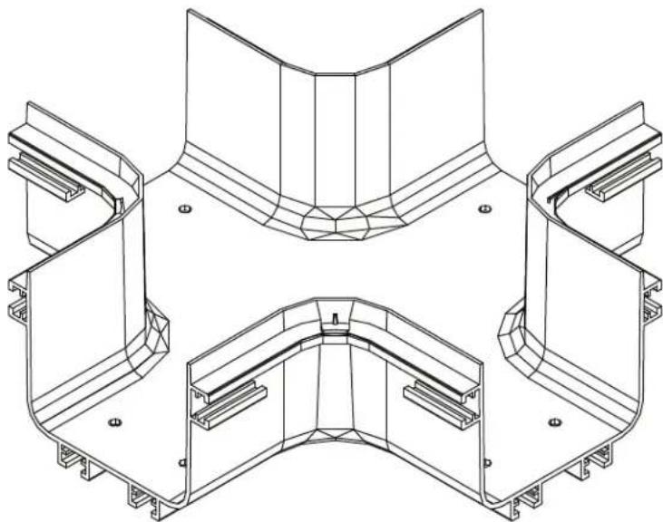 Tripp Lite SmartRack SRFC5JUNT4 - Raccord à 4 voies pour système d'acheminement de fibres - 1