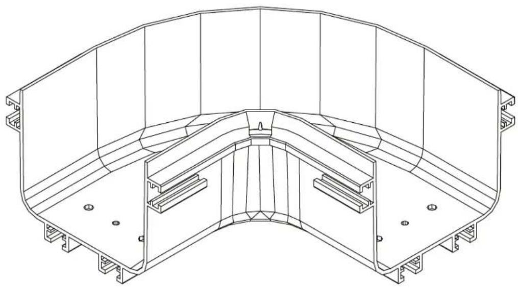 Tripp Lite SmartRack SRFC10ELBOW - Coude horizontal de 90 degrés pour le système d'acheminement des fibres - 1