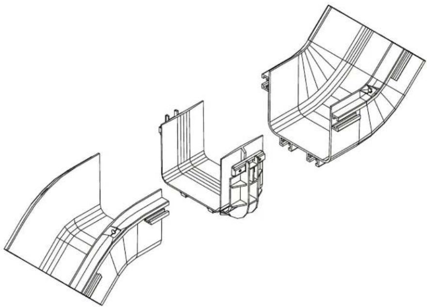 Tripp Lite SmartRack SRFC10RAMP - Rampe haut/bas pour système d'acheminement de fibres - 1