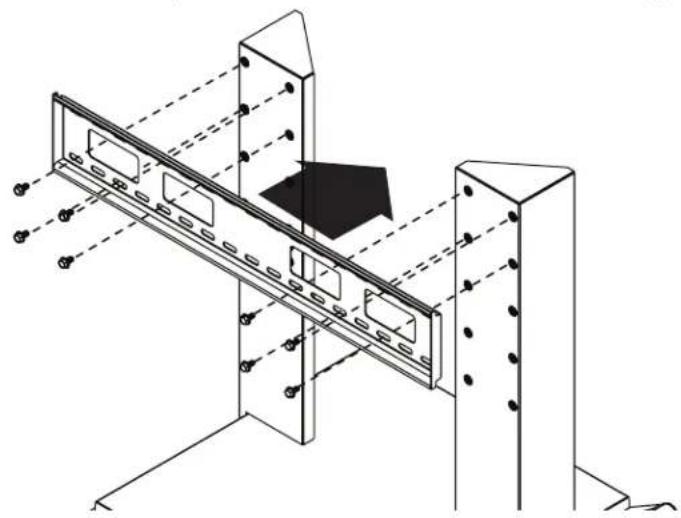 Tripp Lite CSC36DM - Fixer la plaque de l'écran aux supports verticaux. - 2