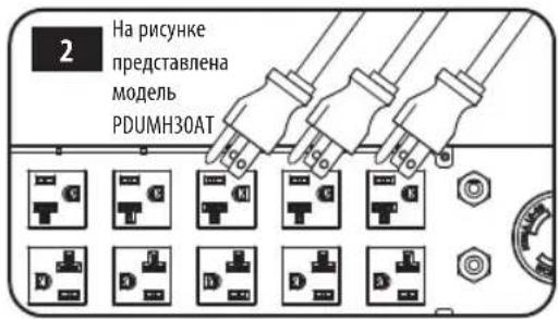 Tripp Lite PDUMNH32HVAT2 - Фиксация кабеля (необязательно): если на PDU - 1