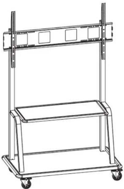 Tripp Lite DMCS60105XXDD - Soporte de Piso Móvil de Servicio Pesado para TV y Monitores de Panel Plano de Hasta 105" - 1