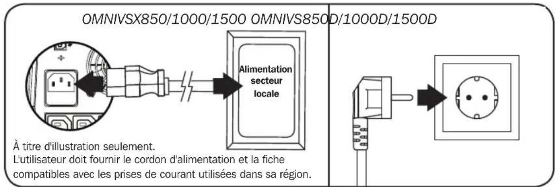 Tripp Lite OMNIVSX1000D - Étape 1 : branchez l'onduleur à une prise secteur avec terre. - 1