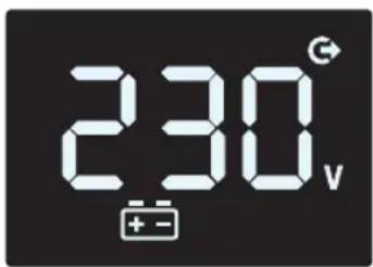 Tripp Lite OMNIVSX1000D - Datos del LCD del Modo de Alimentación por Batería - 1