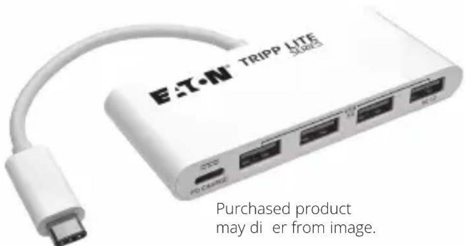 Tripp Lite U4600044AC - USB 3.2 Gen 1 USB-C to USB-A Hub with Charging - 1