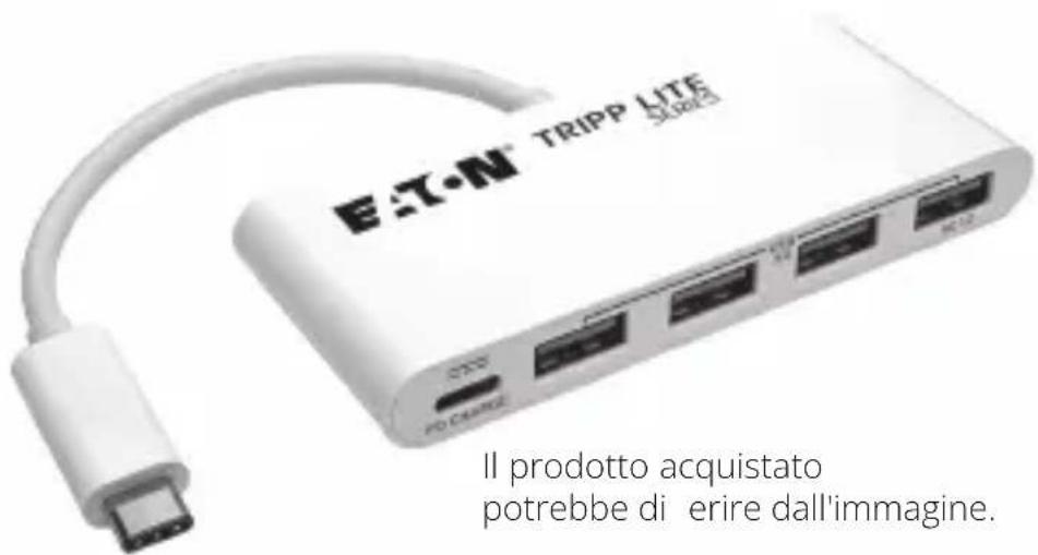 Tripp Lite U4600044AC - Hub USB 3.2 da USB-C a USB-A con ricarica - 1