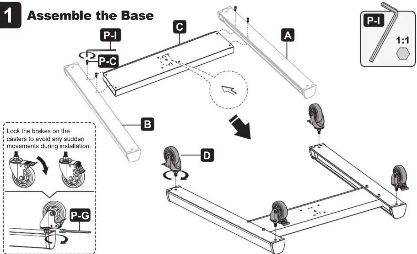 Tripp Lite DMCS3770AMUL - Assemble the Base - 1