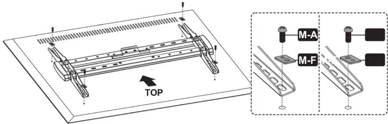 Tripp Lite DMCS3770AMUL - 6A Attach TV Bracket to a Flat-Back Screen - 3