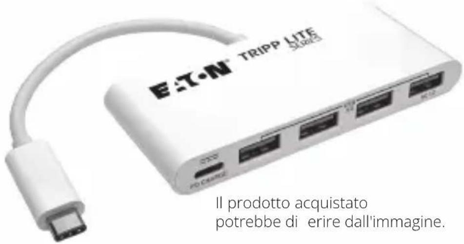 Tripp Lite U4600044ABC - Hub USB 3.2 da USB-C a USB-A con ricarica - 1