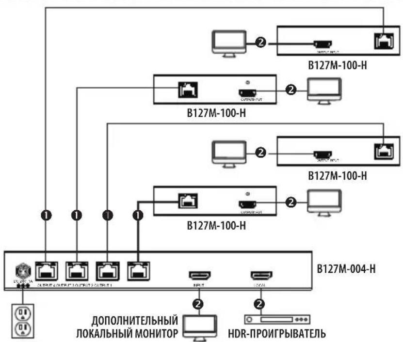 Tripp Lite B127M004H - yctahOBKa cTaHdapTHOro pa3BETBNTeIa - 1