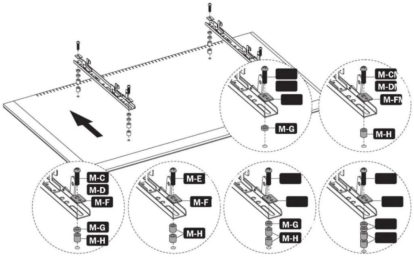 Tripp Lite DMCS3780HDS - Für Bildschirme mit vertiefter Rückseite oder den Zugriff auf A/V-Eingänge - 1