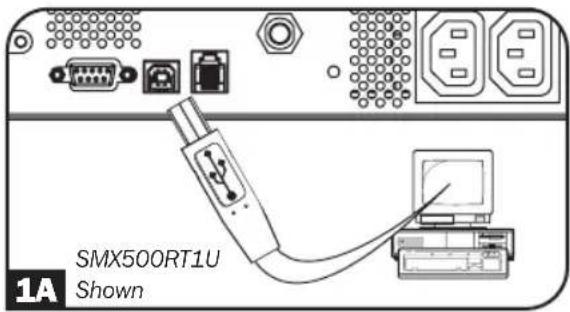 Tripp Lite SMX500RT1U - USB and RS-232 Serial Communications - 1