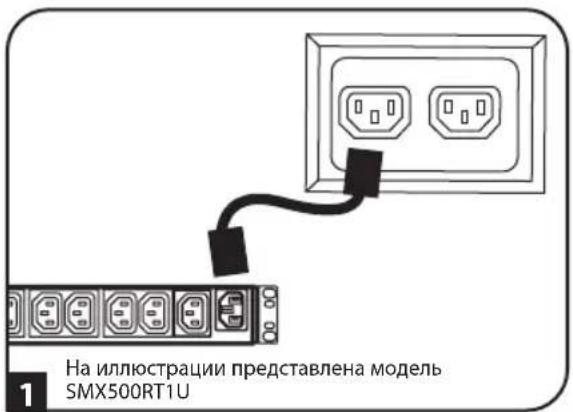 Tripp Lite SMX500RT1U - Включите ИБП в розетку через выделенную цепь питания.\* - 1
