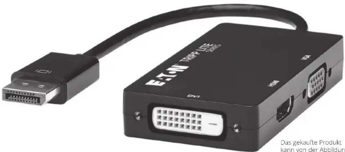 E-How TRIPPLATE DVI Das gekaufte Produkt kann von der Abbildung