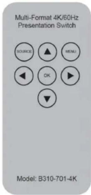 Tripp Lite B3107014K - IR Remote Control and Manual Front-Panel Pushbuttons - 1
