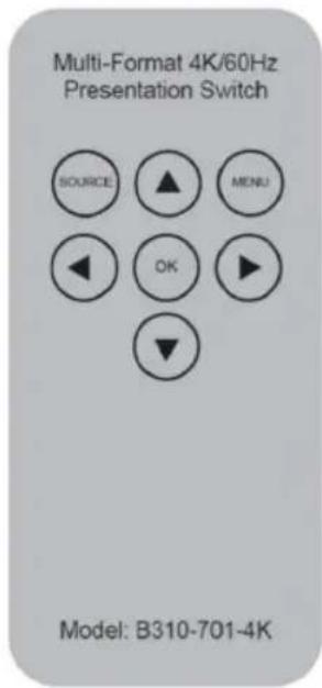 Tripp Lite B3107014K - Télécommande IR et boutons-poussoirs manuels du panneau avant - 1