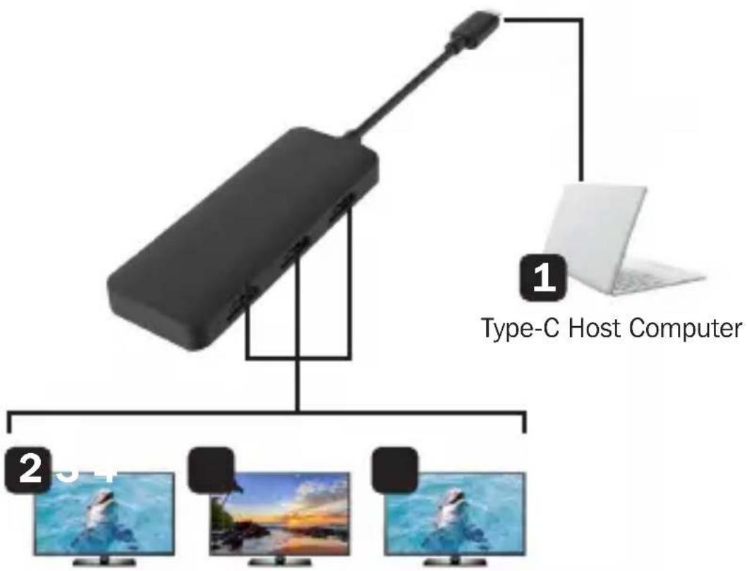 Tripp Lite U4443HMST - Connection Diagram - 1