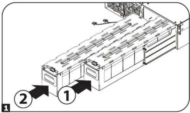 Tripp Lite RBC583US - Onduleur - installation des batteries internes de la cartouche de batteries de rechange - 1