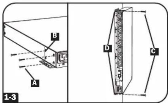 A B 1-3 D C