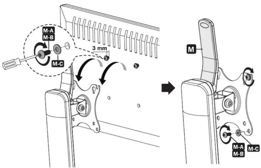 Tripp Lite DDV1732AM - Mounting a Display and Applying Antimicrobial Tape to the Handle - 3